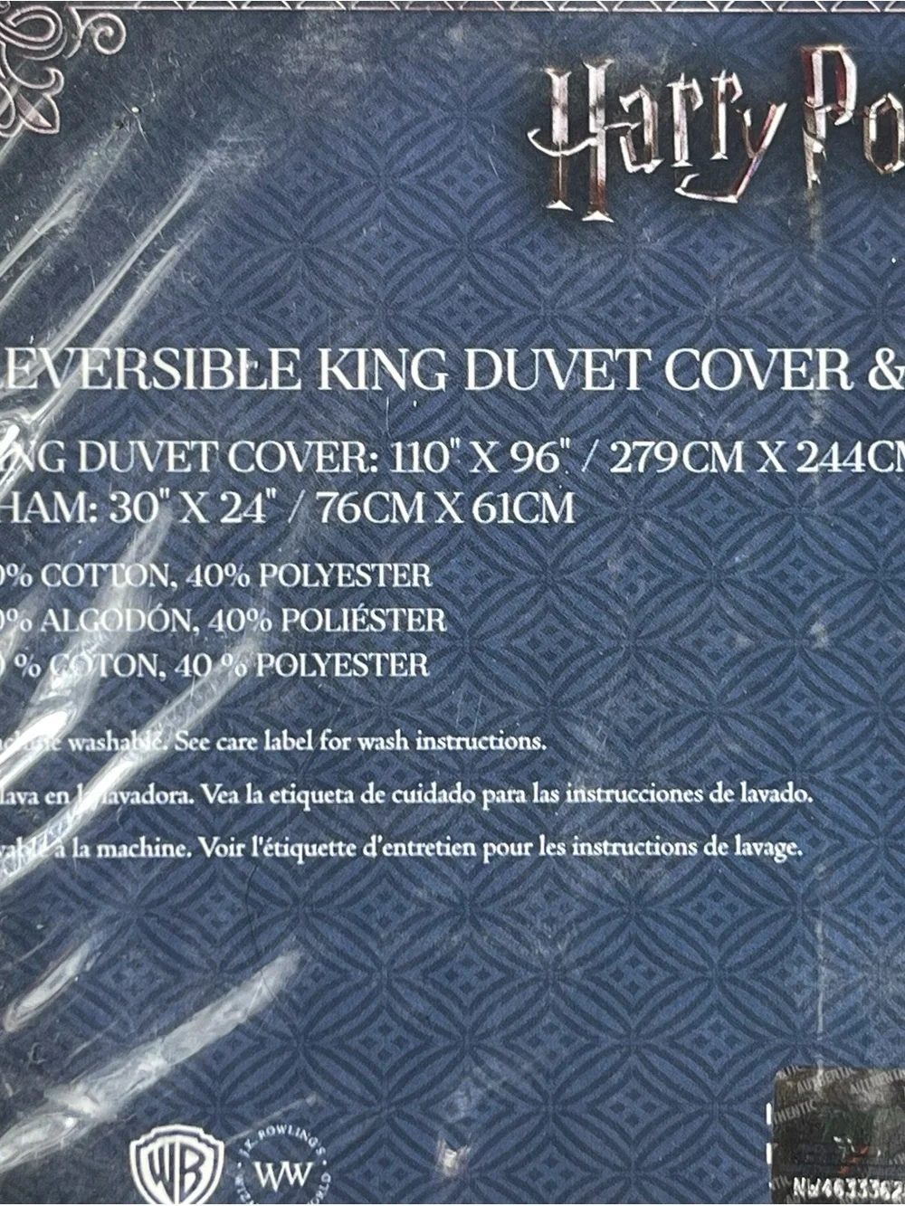 Harry Potter Reversible KING Duvet Cover Sham Set